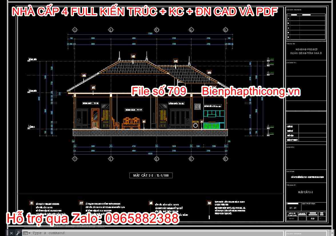 Download mẫu bản vẽ nhà cấp 4 mái nhật 150m2