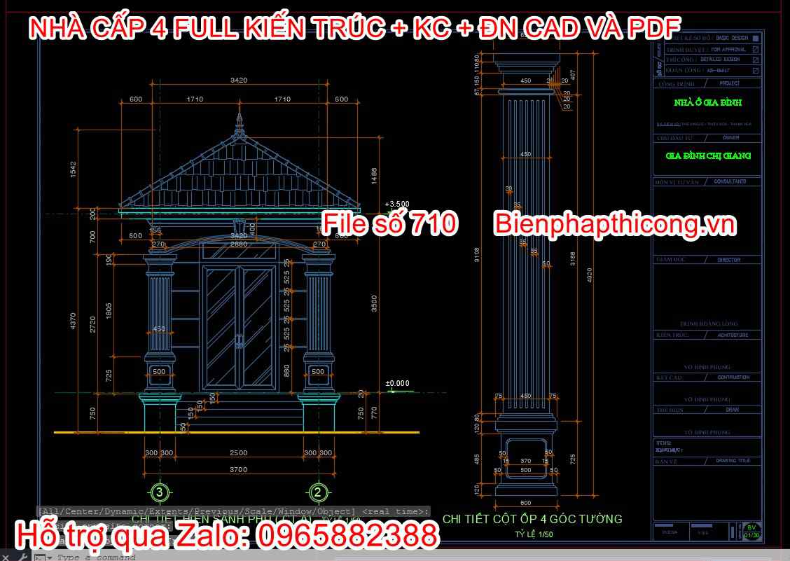 Tải mẫu thiết kế mặt đứng nhà cấp 4.