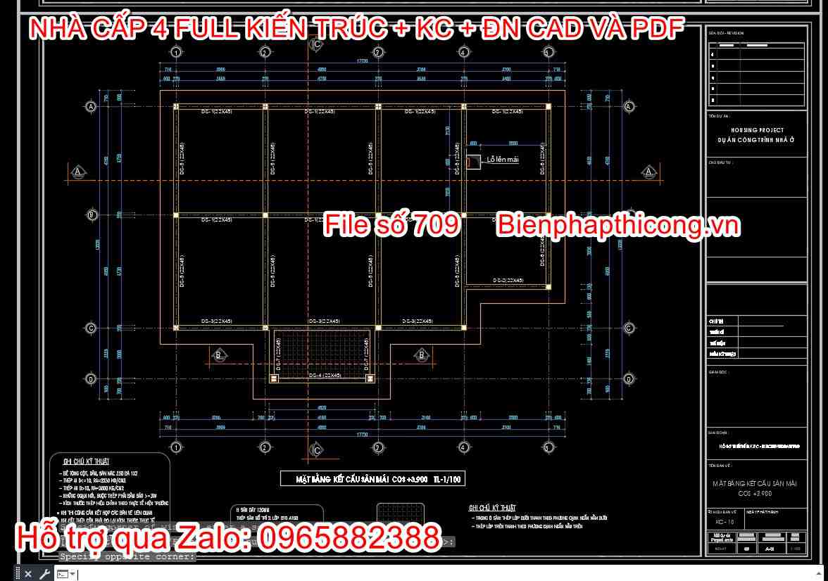 Tải mẫu bản vẽ nhà cấp 4 150m2 đẹp dầm sàn.
