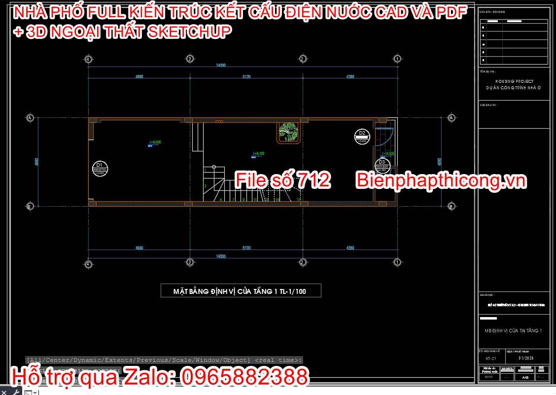 Bản vẽ mặt bằng nhà phố 4 tầng hiện đại.