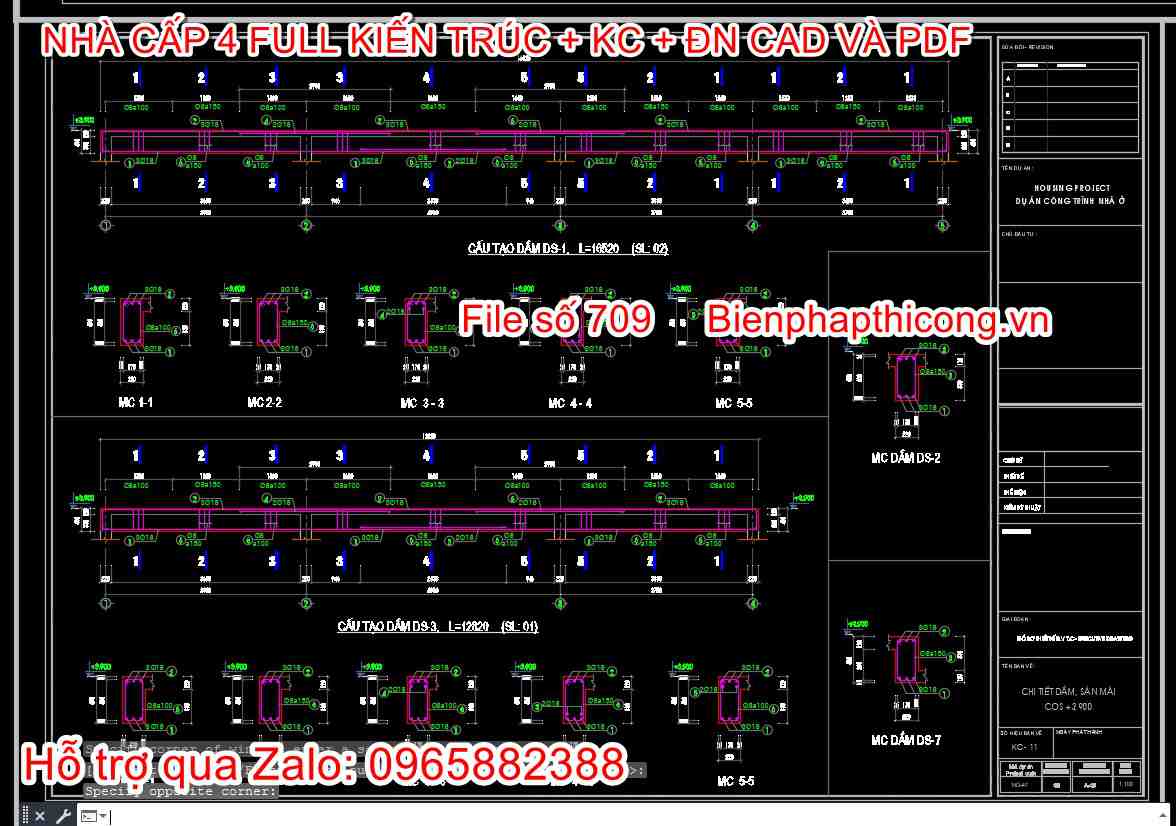 Thiết kế kết cấu sàn nhà cấp 4 4 ngủ đẹp.