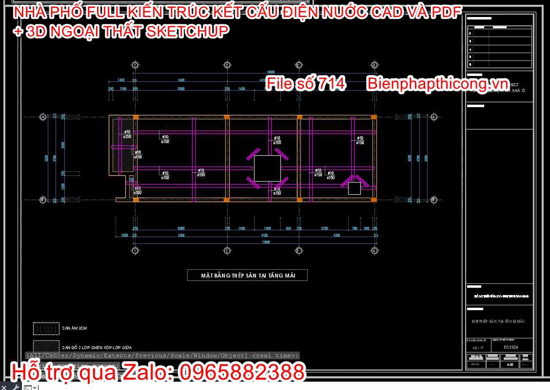 File cad bản vẽ thiết kế thép sàn full.