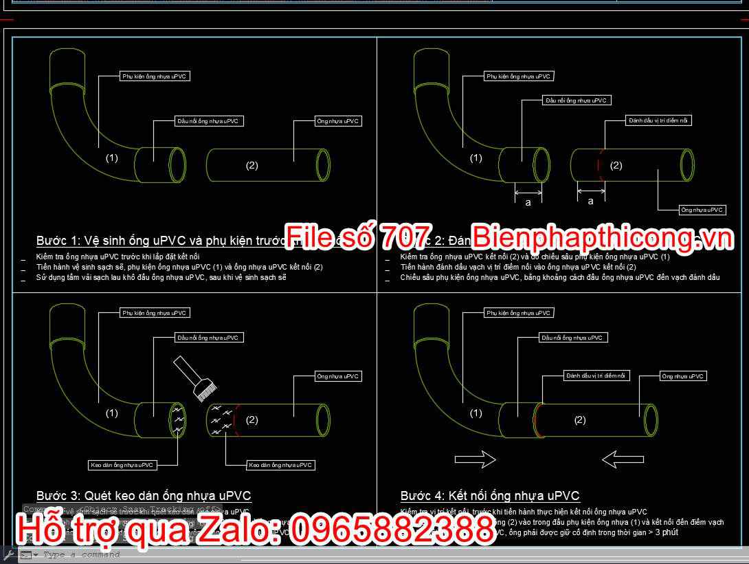 Mẫu bản vẽ bptc ống cáp viễn thông cad.