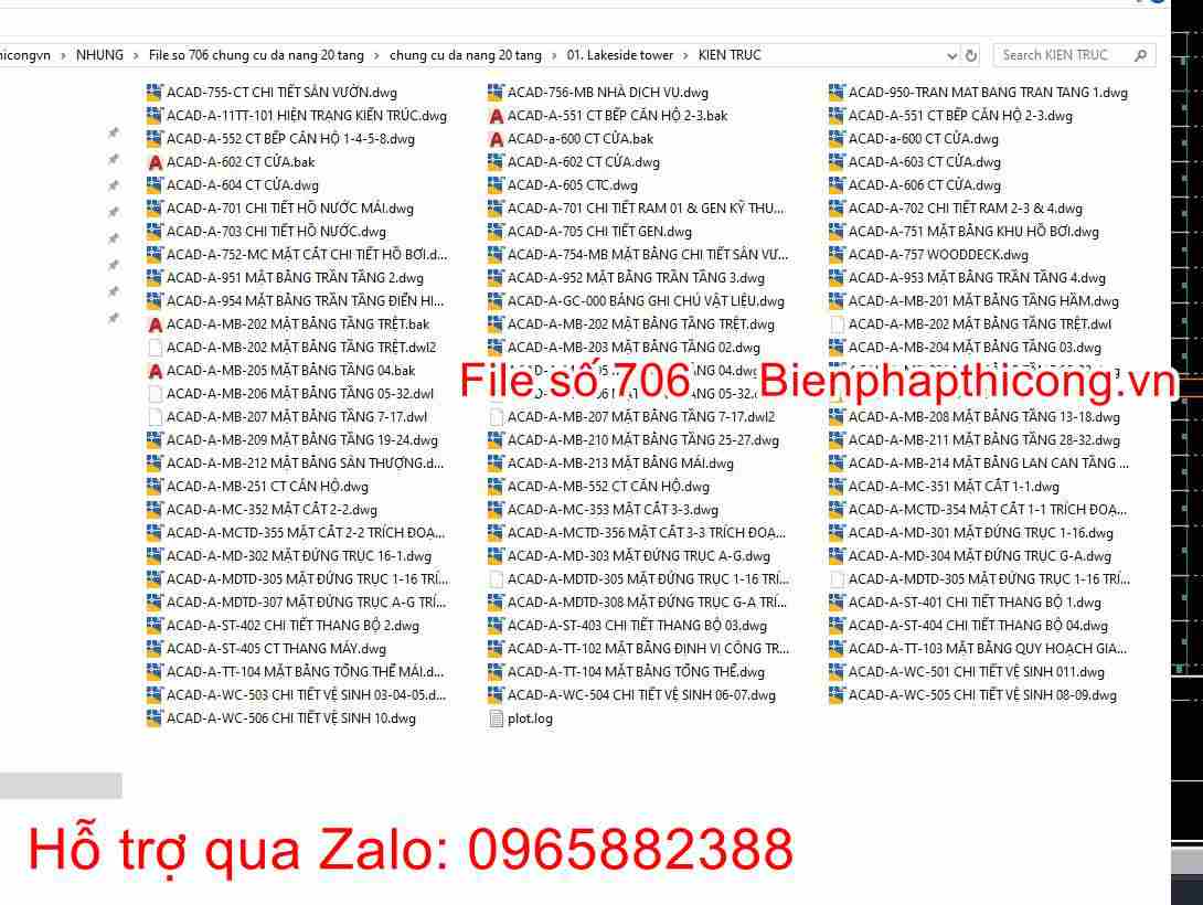 Phần kiến trúc bản vẽ chung cư cao cấp cad.