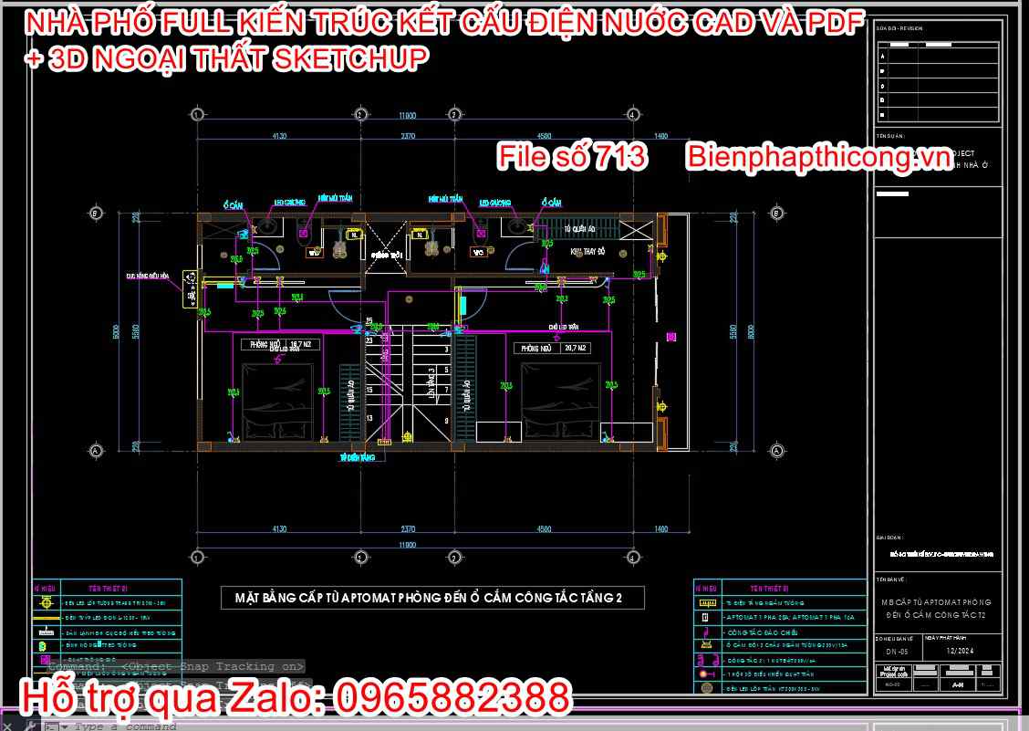 Bản vẽ thiết kế nhà phố 3 tầng 70m2 đẹp.