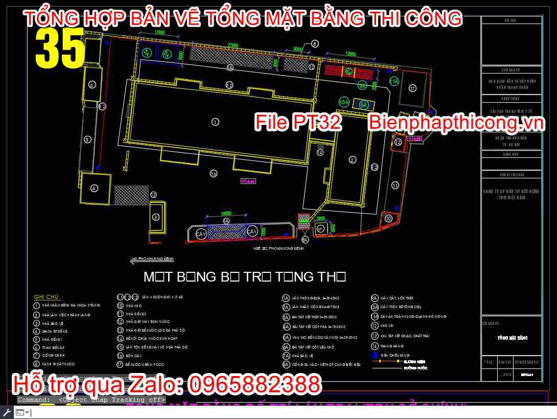 Mặt bằng bố trí tổng thể cad.