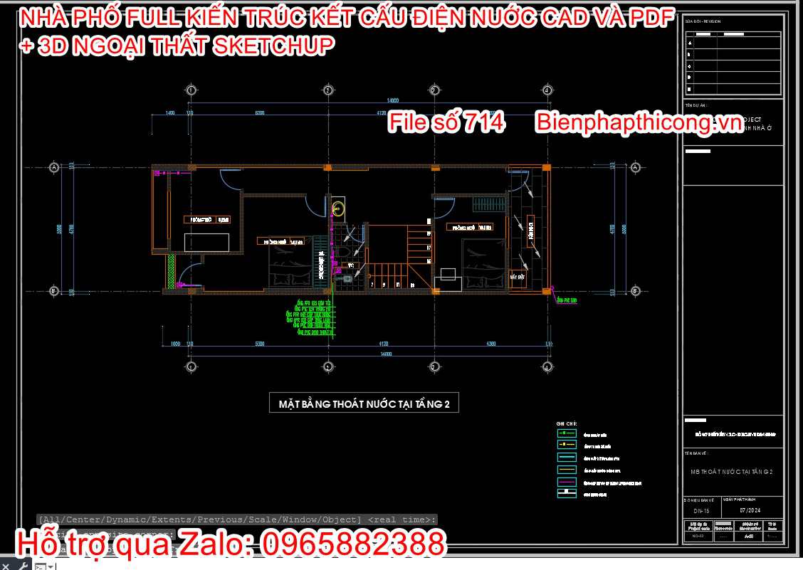 File cad bản vẽ thiết kế mặt tiền nhà phố 2 tầng 5m đẹp.