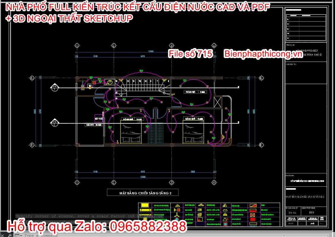 File pdf cấp điện nhà phố 2 tầng đẹp.