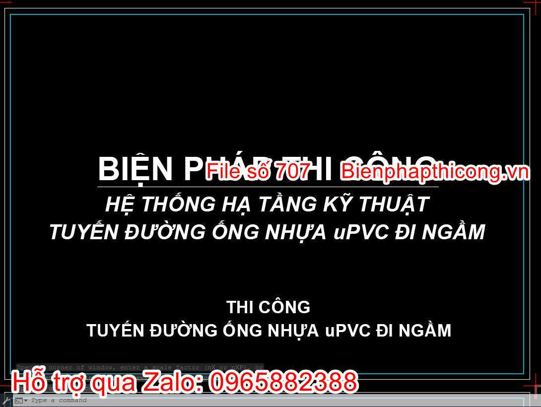 Bản vẽ bptc hạ tầng kỹ thuật ống nhựa uPVC đi ngầm.