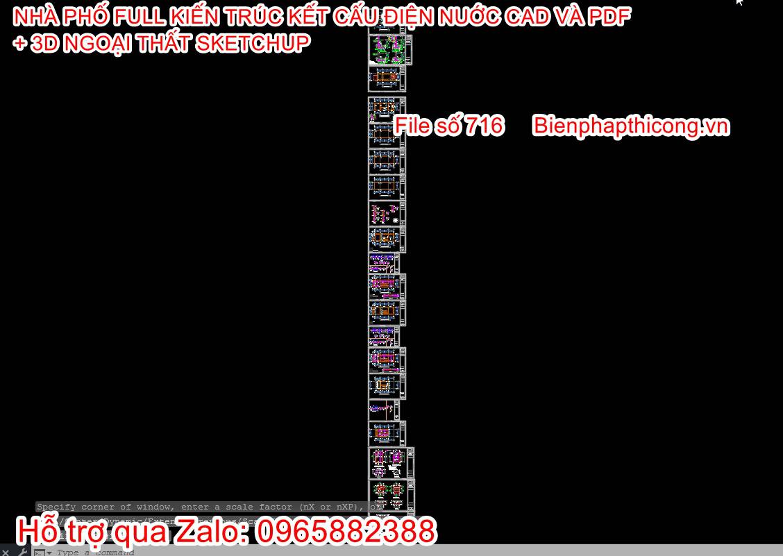 Bản vẽ thiết kế phần kết cấu nhà phố 3 tầng rộng 5m đẹp.