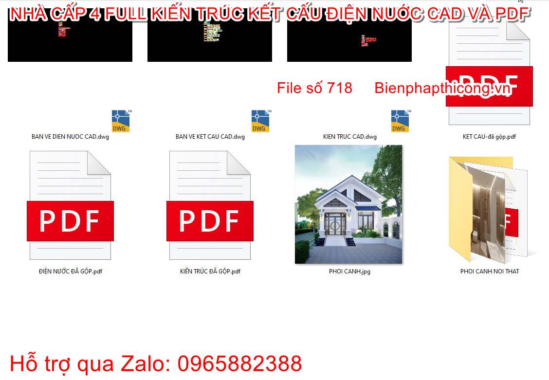 Full bản vẽ cad nhà cấp 4 mái thái 7m x 15m phí 500 triệu 700 triệu