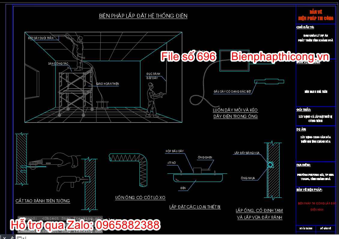 Biện pháp thi công lắp đặt hệ thống điện.