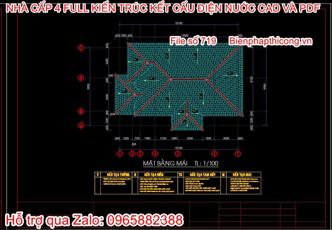 Bản vẽ cad full kiến trúc kết cấu điện nước.