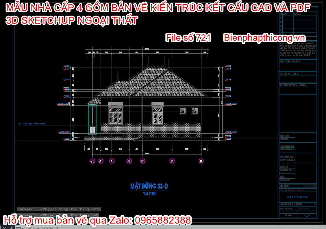 File thiết kế mặt đứng nhà cấp 4 mặt tiền 12m đẹp.