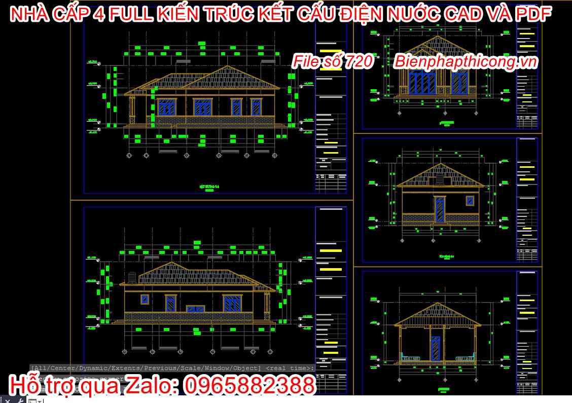 Bản vẽ cad nhà mái nhật chữ L full kiến trúc kết cấu điện nước.