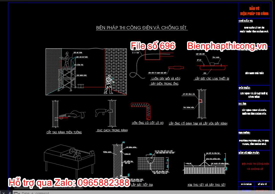 Biện pháp thi công điện và chống sét.