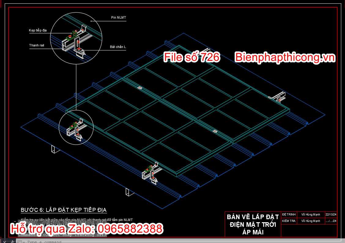Biện pháp lắp đặt kẹp tiếp địa.