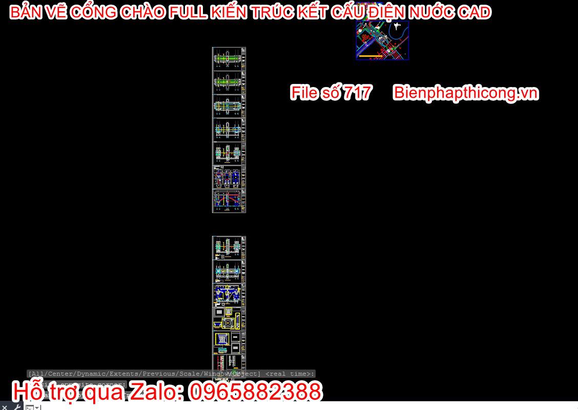 HSTK kiến trúc cổng chào cad ngang 21m tân cổ.