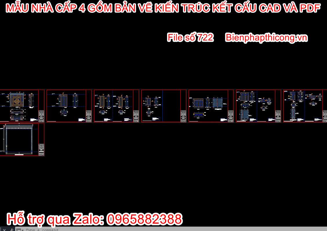 Bản vẽ thiết kế cửa nhà cấp 4