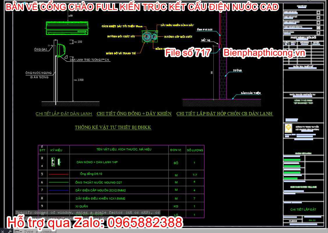 Thiết kế điều hòa cổng chào tân cổ cad.