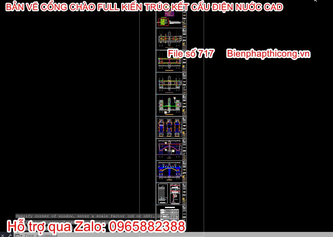 Bản vẽ cấp điện cổng chào tân cổ.