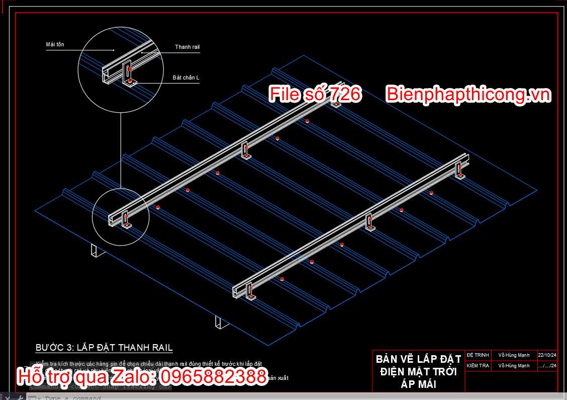 Biện pháp thi công lắp đặt tấm RAIL.