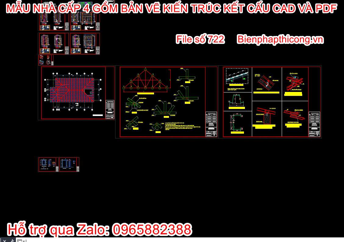 Tải bản vẽ nhà cấp 4 diện tích 130m2 chi phí 900 triệu.