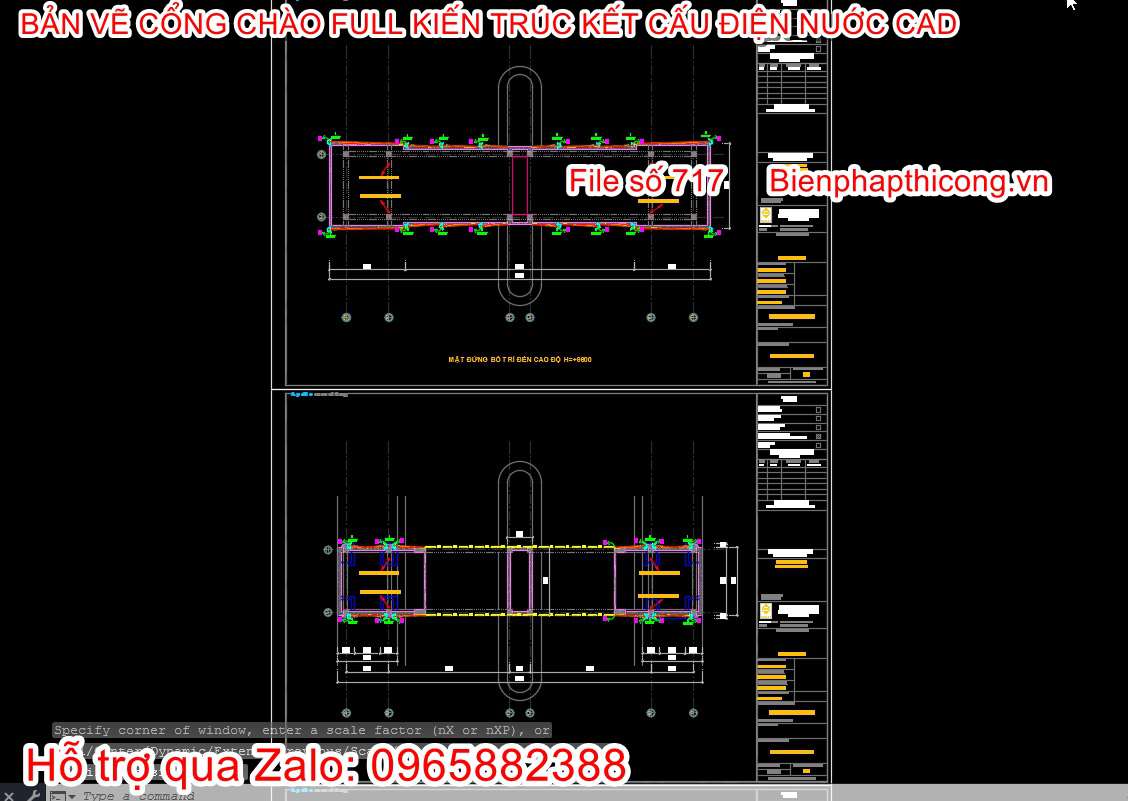 Bản vẽ cấp điện file thiết kế cổng chào cad.