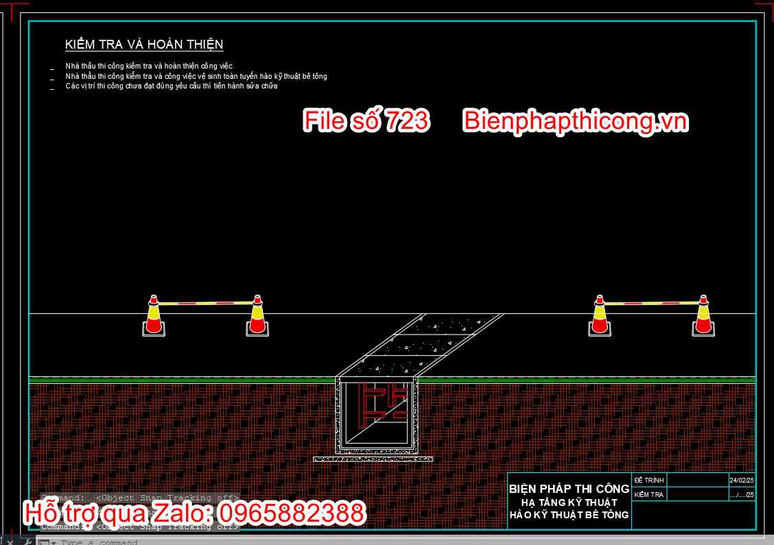 Kiểm tra và hoàn thiện cad.