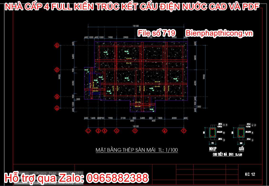 Mẫu bản vẽ nhà cấp 4 120m2 đẹp.