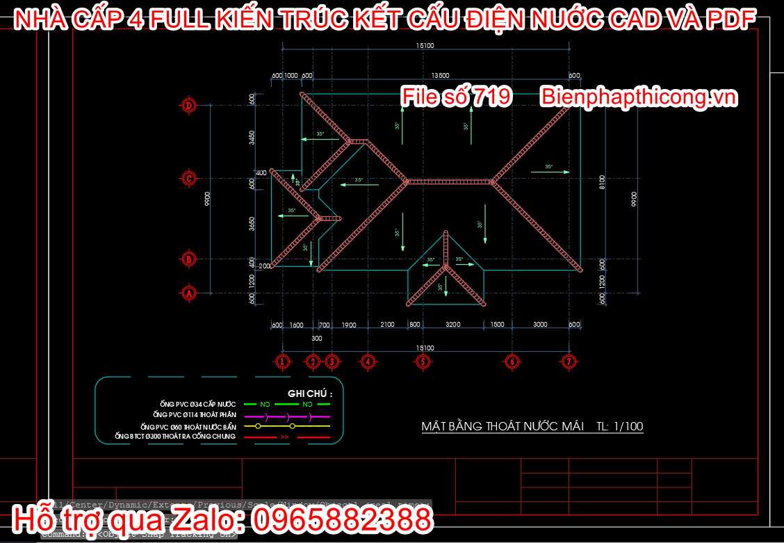 Full bản vẽ thiết kế điện nước nhà cấp 4 đẹp.