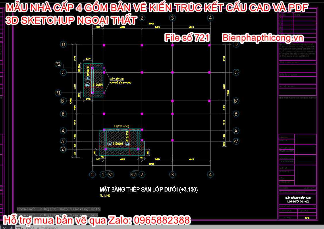 Download bản vẽ cad nhà cấp 4 đẹp.
