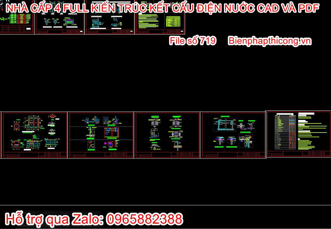 Tải bản vẽ nhà cấp 4 120m2 3 ngủ mặt tiền 8m đẹp.