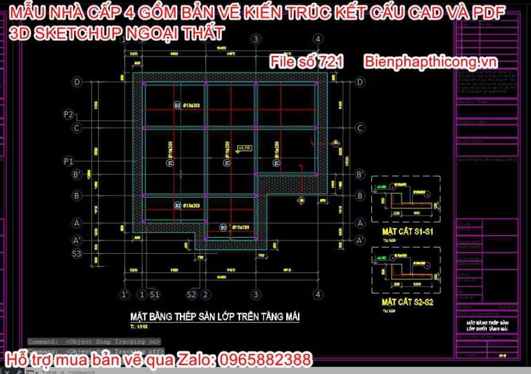 Tải bản vẽ thiết kế nhà cấp 4 mái nhật 12m x 11m 3 ngủ cad