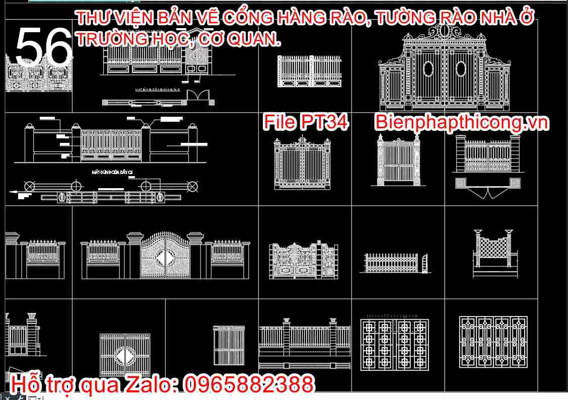 File thiết kế các cổng cad.