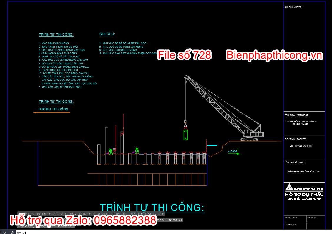 Biện pháp thi công đóng cọc silo xi măng.