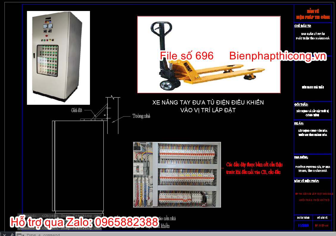 File cad biện pháp thi công xử lý nước thải.