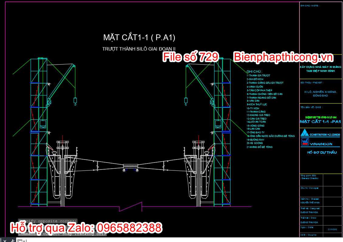 Bptc trượt thành silo cad.