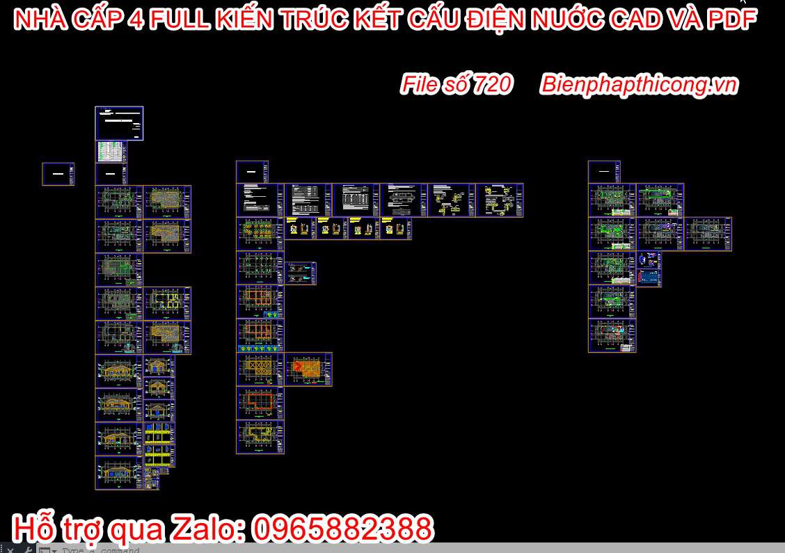 File thiết kế bản vẽ kiến trúc nhà cấp 4 mái nhật đẹp.