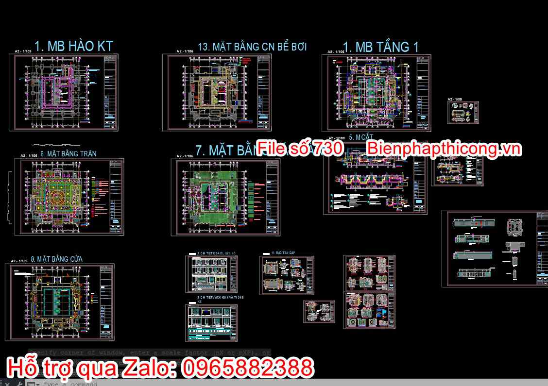 Bản vẽ thiết kế bể bơi bốn mùa trong nhà.