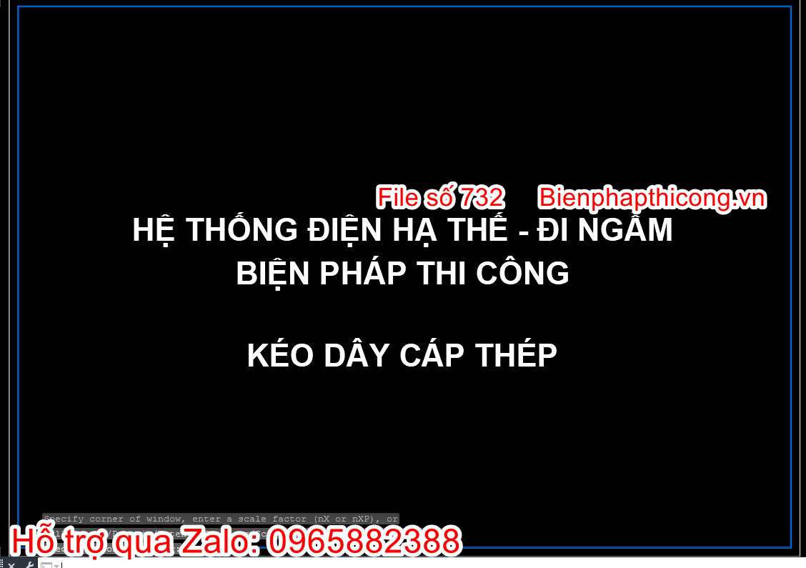 Hệ thống điện hạ thế đi ngầm kéo dây cáp thép.