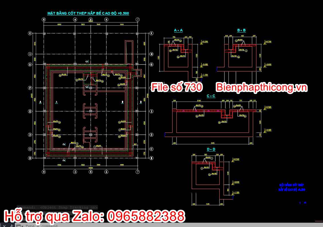 Bản vẽ nắp bể đẹp.