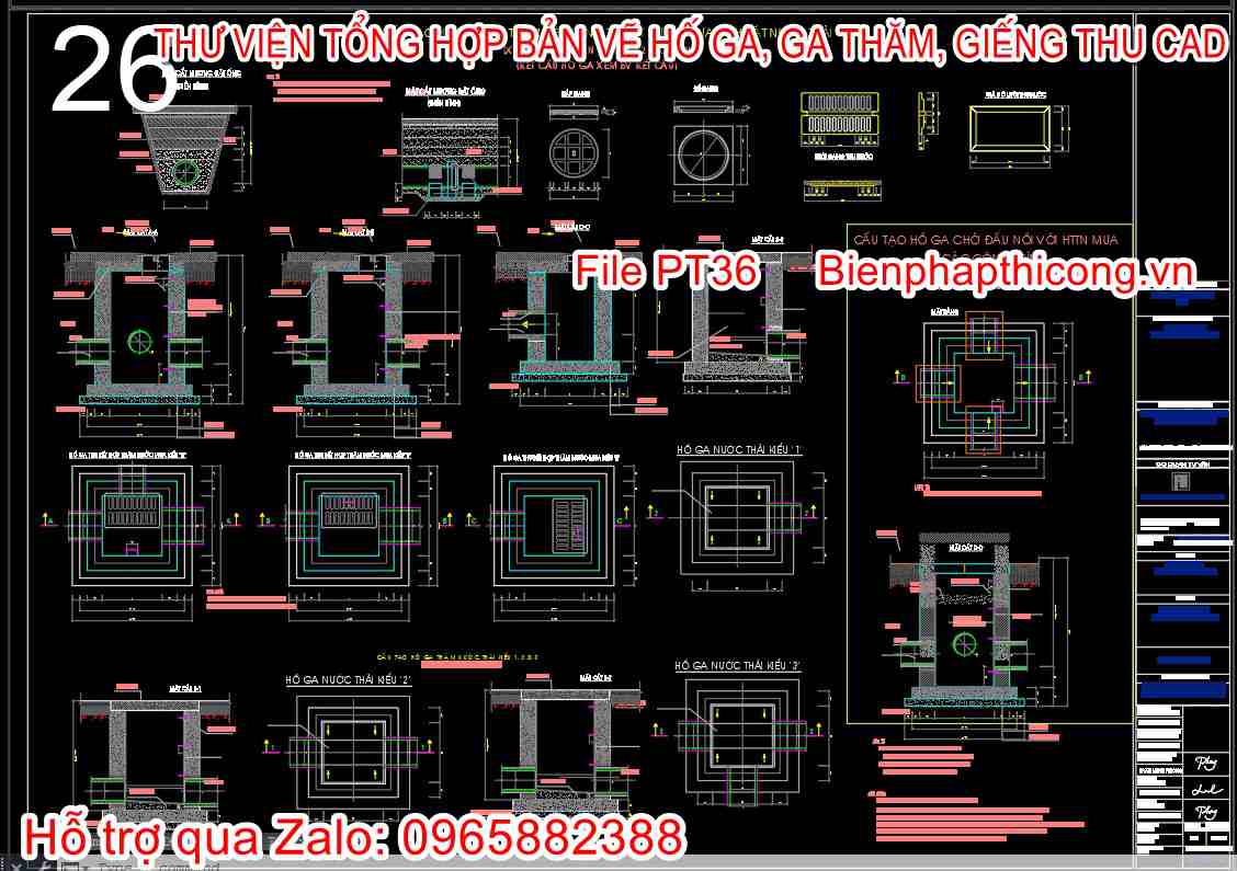 Cấu tạo hố ga thu ga thăm thoát nước mưa nước thải.