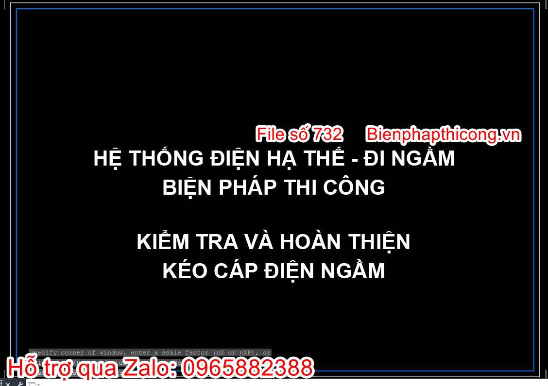 Kiểm tra hoàn thiện kéo cáp điện ngầm.