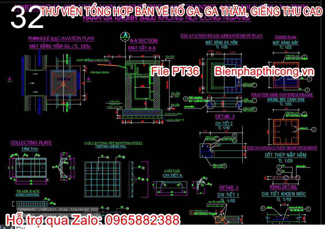 Bản vẽ thiết kế hầm ga rãnh b400.
