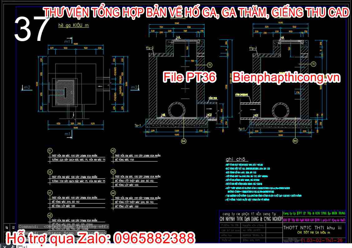 Bản vẽ thiết kế hố ga đẹp.