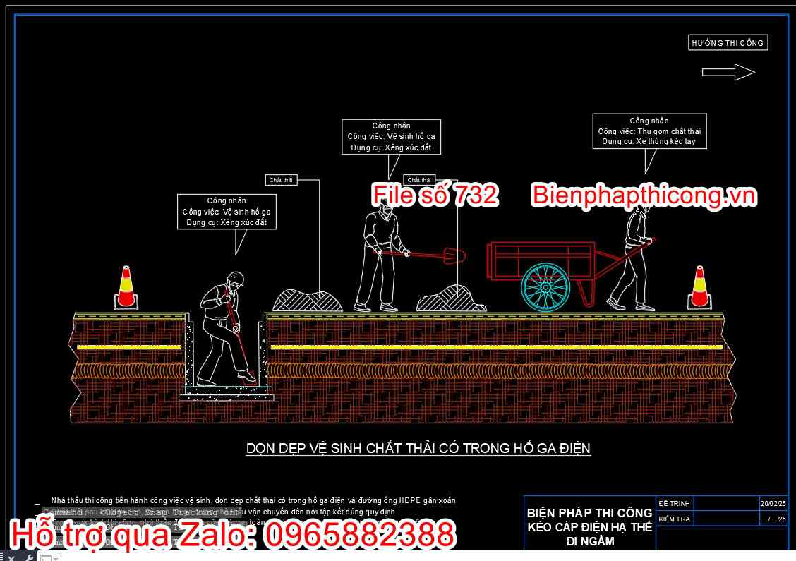 Biện pháp dọn dẹp vệ sinh chất thải có trong hố ga điện.