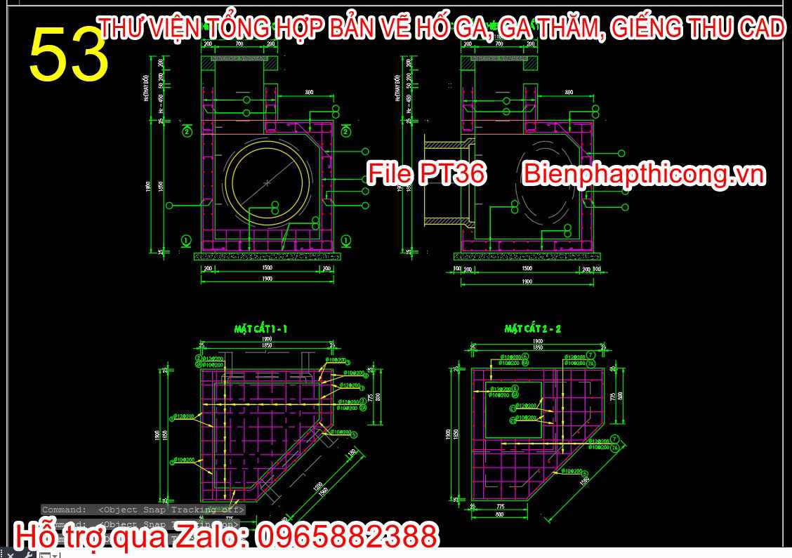 Mẫu bản vẽ thiết kế hầm ga.
