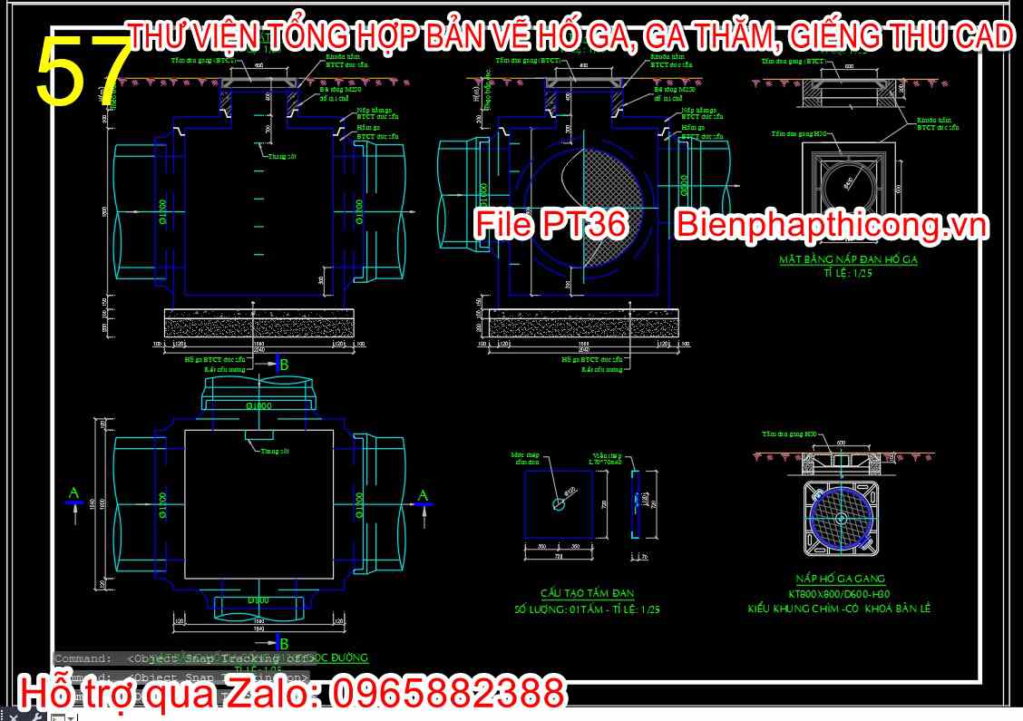 Bản vẽ hố ga cống d1200.