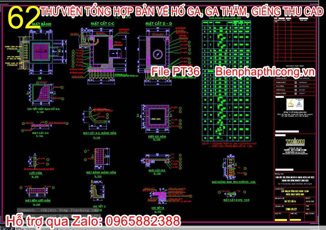 Thiết kế chi tiết hố ga đặt lòng đường.